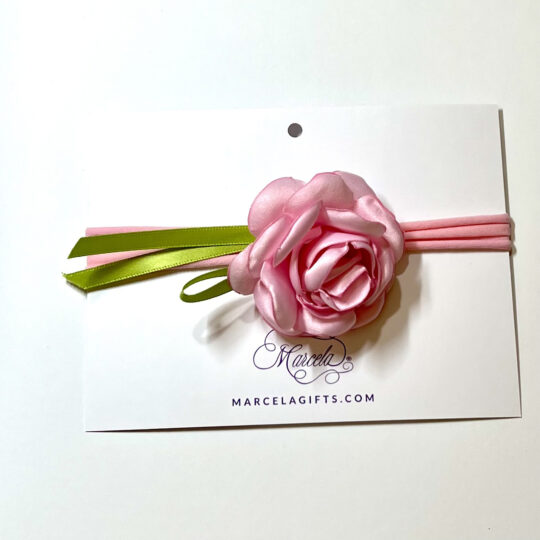 Satin Rose Baby Headband