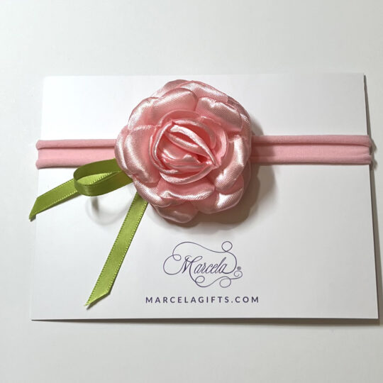 Satin Rose Baby Headband