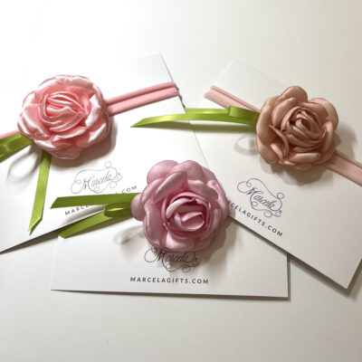 Satin Rose Baby Headband