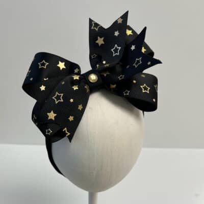 Matching Black Tutu - Gold Stars Jersey Headband