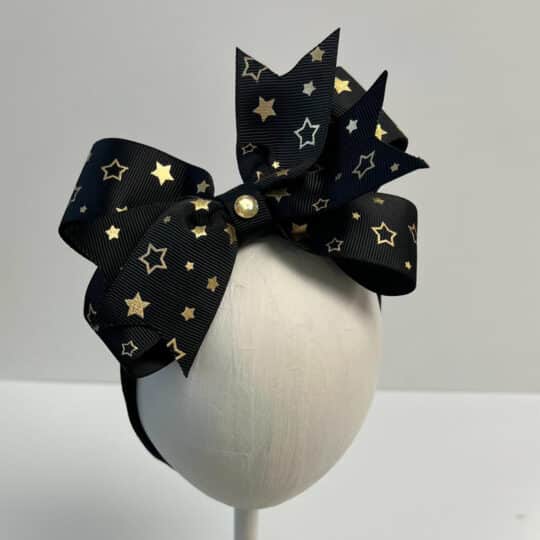 Matching Black Tutu - Gold Stars Jersey Headband
