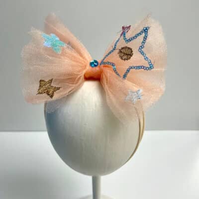 Matching Peacj Tutu - Multicolor Stars Jersey Headband