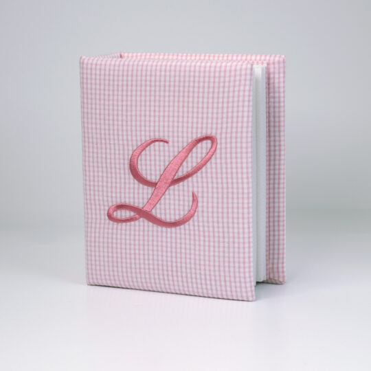 Seersucker Check Cotton Small Hardbound Photo Album