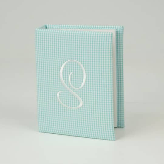Seersucker Check Cotton Small Hardbound Photo Album
