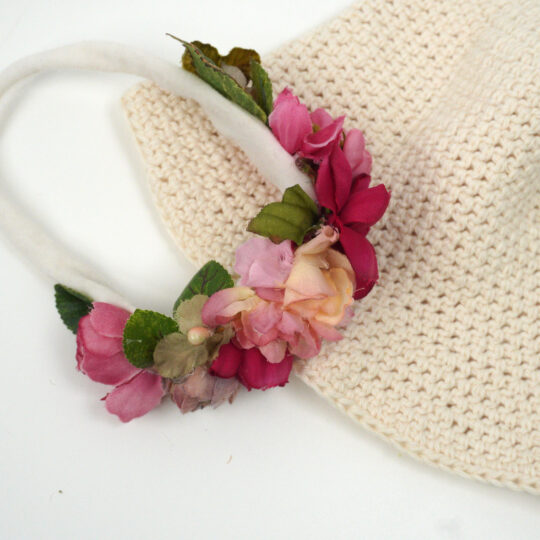 Hat Combo with Rose Pink Floral Hair Band