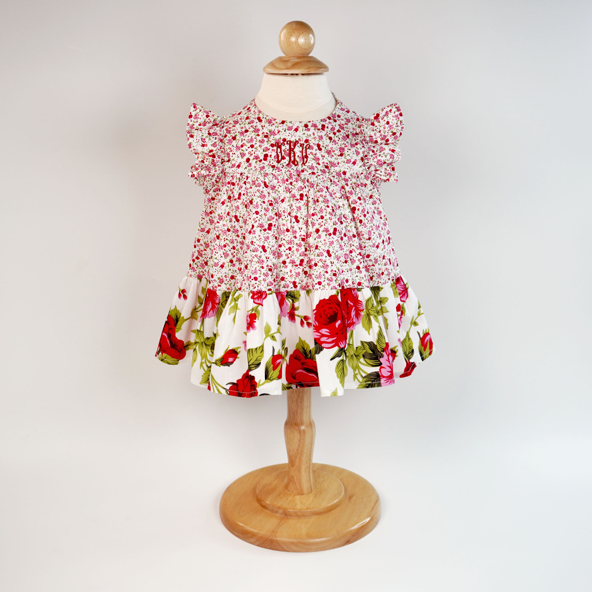 Baby Ruffle Sleeveless Tiered Floral Dress