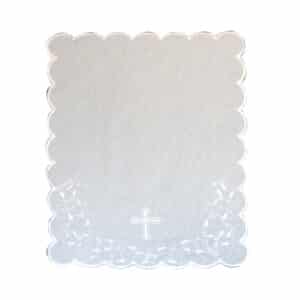 Christening Towel on Piqué - Embroidered Cross