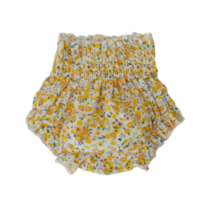 Floral Poplin Pima Onesie Set Yellow