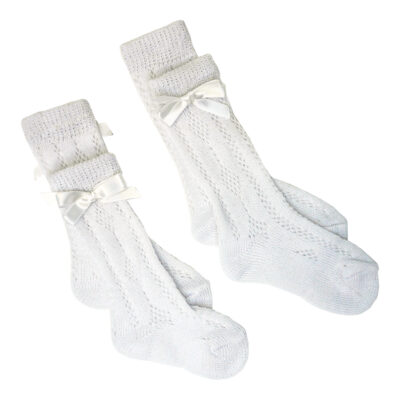 Knit Socks with Bow
