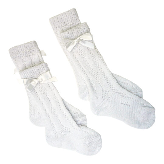 Knit Socks with Bow