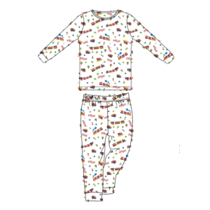 Trains Kids Long Sleeve Pajama Sets