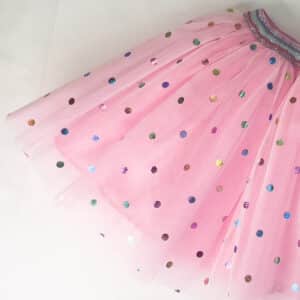 Pink Tutu Multicolor Dots