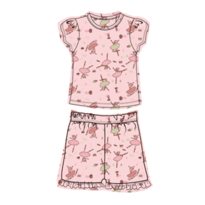 Ballerina Kids Short Sleeve Pajama Sets