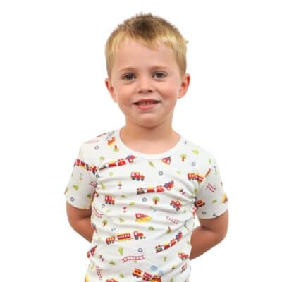 Trains Short Sleeve Pajama Set