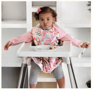 Bibbrella Full-Coverage Bib - Floral Blush 2