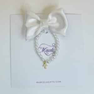Striped-Satin-Bow-Pearl-Bracelet-Jeweled-Cross-SET-BOW-BRCT-6
