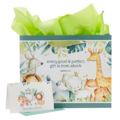 Every Good and Perfect Gift Forest Animals Large Landscape Gift Bag with Card Set - James 117