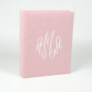 Medium Hardbound-Album Seersucker Check in Coral