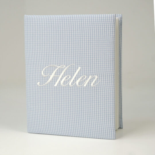 Seersucker Check Cotton Medium Hardbound Photo Album