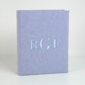 Medium Hardbound-Album Seersucker Check in Royal