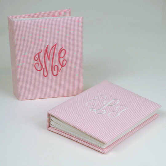 Seersucker Check Cotton Medium Hardbound Photo Album