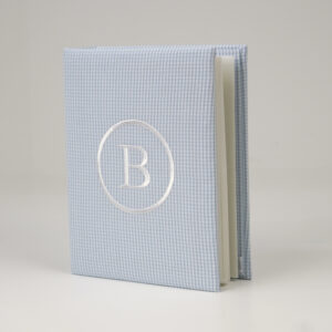 Seersucker Check Cotton Medium Hardbound Photo Album