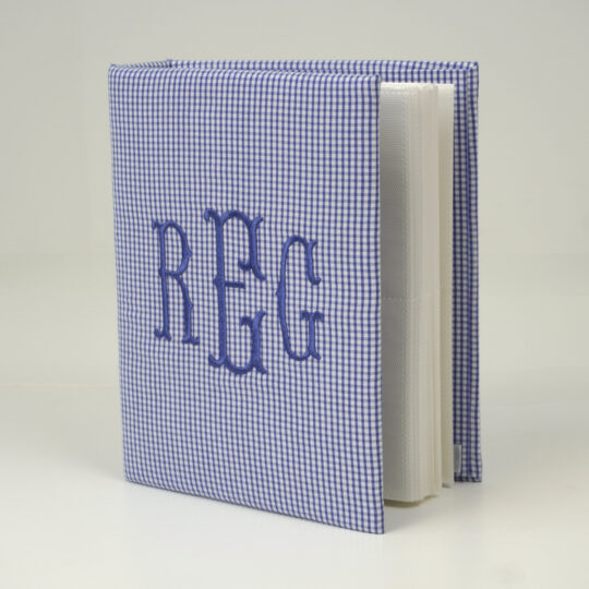 Seersucker Check Cotton Medium Hardbound Photo Album