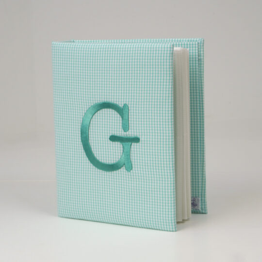 Seersucker Check Cotton Medium Hardbound Photo Album