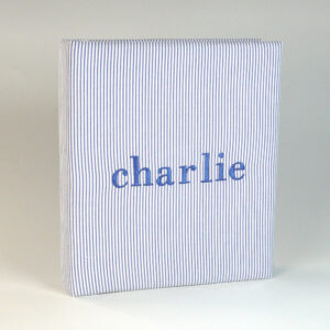 Seersucker Stripe Baby Memory Book