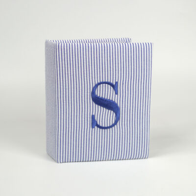 Striped Seersucker Cotton Small Hardbound Photo Album