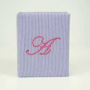 Small Hardbound Album Seersucker Stripes in Royal