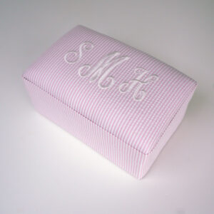 Small Keepsake Box in Stripe Seersucker Cotton