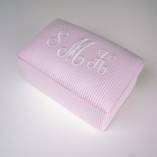 Small Keepsake Box in Stripe Seersucker Cotton