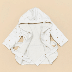 Stars Hooded Baby Bath Robe (Organic Cotton)