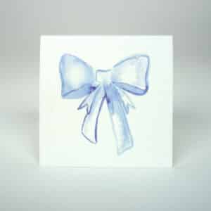 Blue bow card enclosure