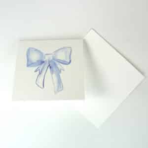 Blue bow card enclosure