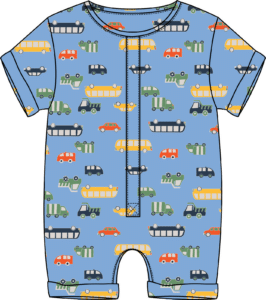 Automobiles Pima Cotton Romper Shorts