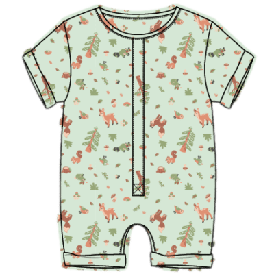 Woodlands Baby Pima Romper Pajamas