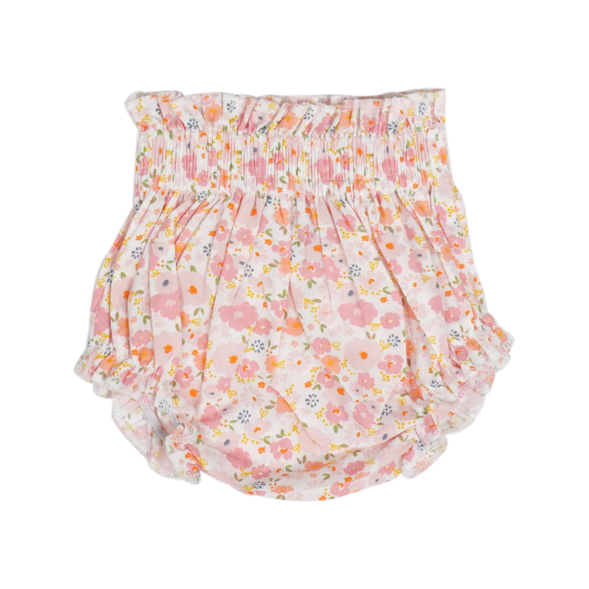 Peach Poppies Poplin-Cotton Bloomer Cotton Shorts