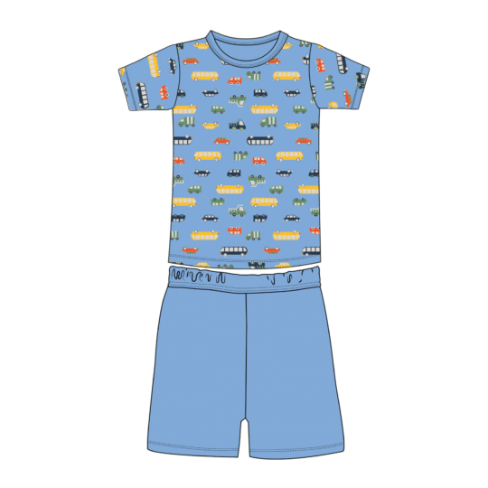 Automobiles Kids Short Sleeve Pajama Sets