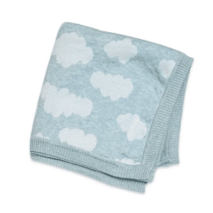Cloud-Organic Cotton Jacquard Sweater Knit Baby Blanket
