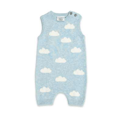 Clouds Jacquard Knit Baby Romper (Organic Cotton)