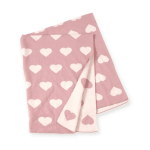 Hearts - Bi-Color Jacquard Sweater Knit Reversible Baby-1