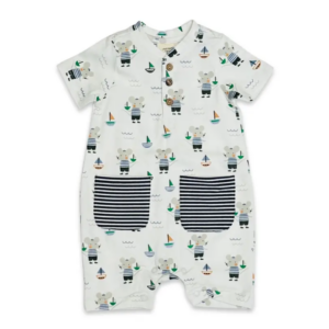 Mouse Sailor 2 Pocket Baby Short Romper (Organic Jersey)-1