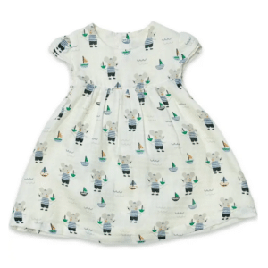 Mouse Sailor Cap Sleeve Dress+Bloomer (Organic Muslin)