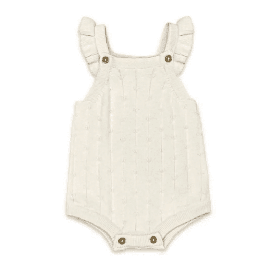 Sleeveless Ruffle Knit Baby Romper & Bodysuit SET (Organic-2