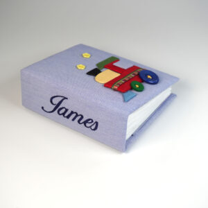 Small Photo Album with Multicolored Train