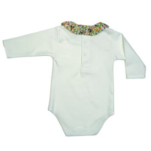 Girl-Corduroy-Suspender-Shorts-and-Long-Sleeve-Onesie - Green-Mini Garden-Long Sleeve-Back-SET-CORD-MINGRDN