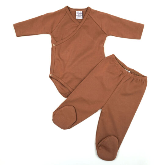 Bodysuit-Footed-Pant-Set-Brown-SET-SOLID-BSFP-BRN