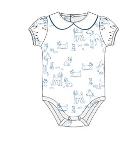 Pima Cotton Onesie Dogs
